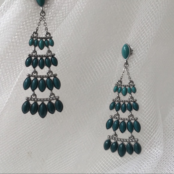 Lia Sophia Turquoise Chandelier Earrings - Picture 2 of 6